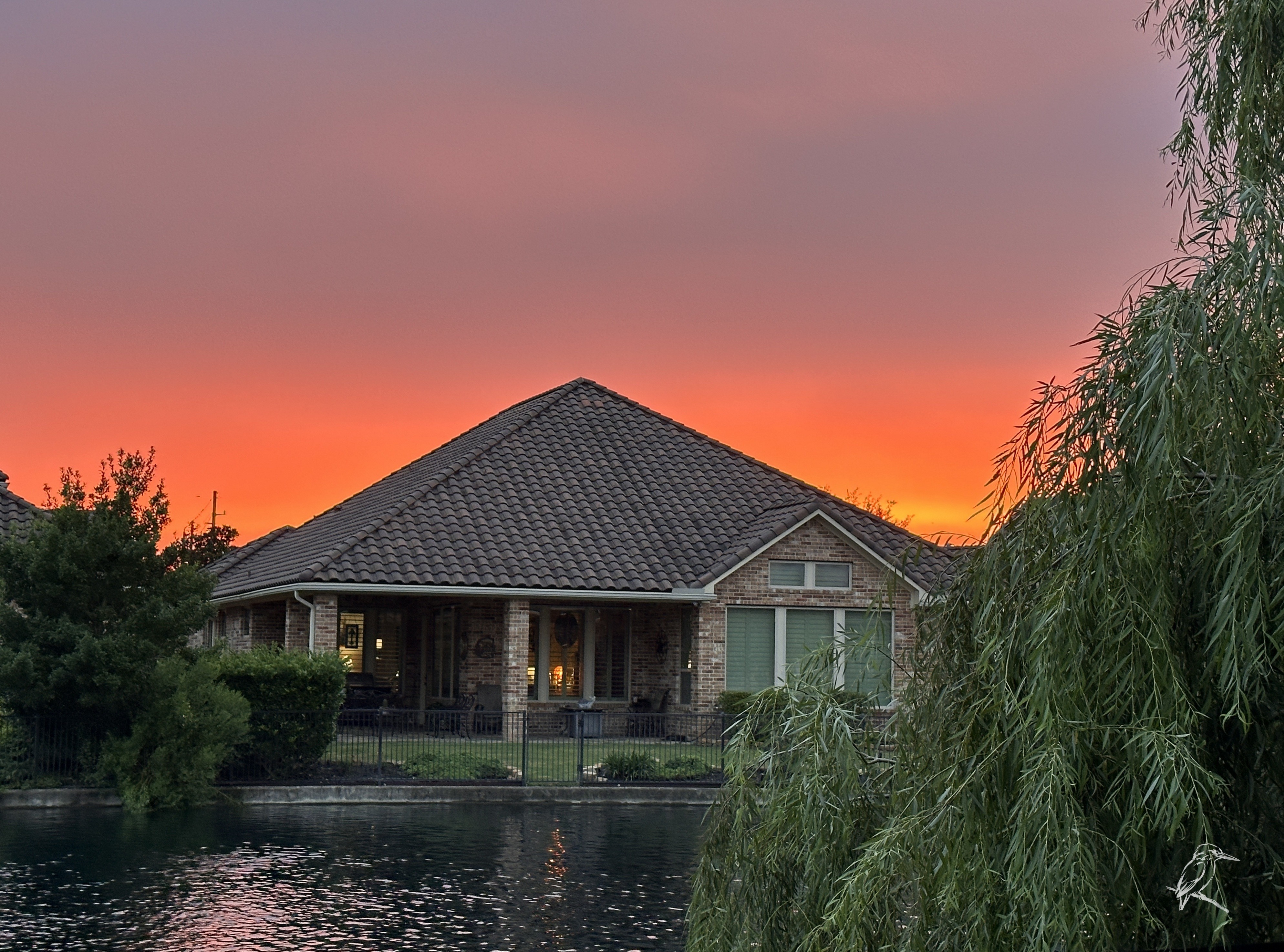 Katy area home at sunset